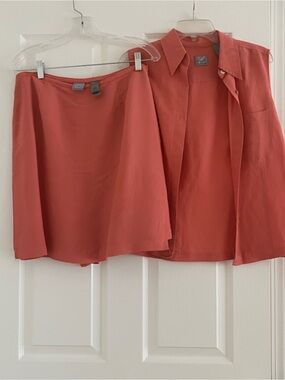 Emma James Coral Orange Mini Skirt